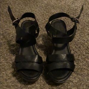 Size 6 Maurices Black Wedges